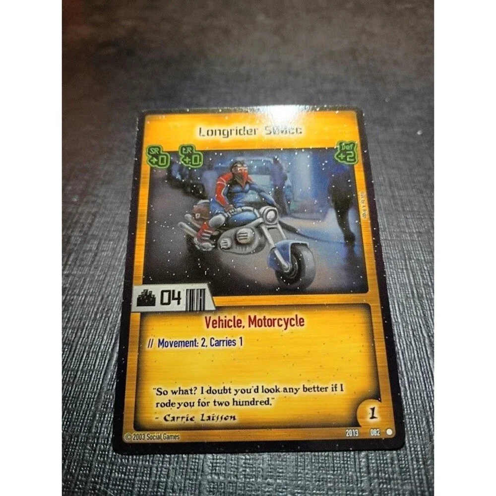 Cyberpunk 2020 CCG Common #082 Longrider 500cc - HTF Chrome Finish